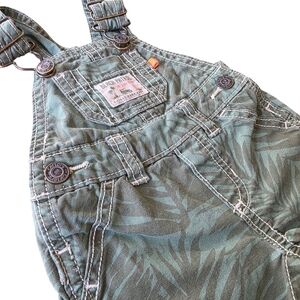 Carter's Palm Leaf Print "Beach Patrol Cutest Dude Ever" Shortalls, Baby Boy NB